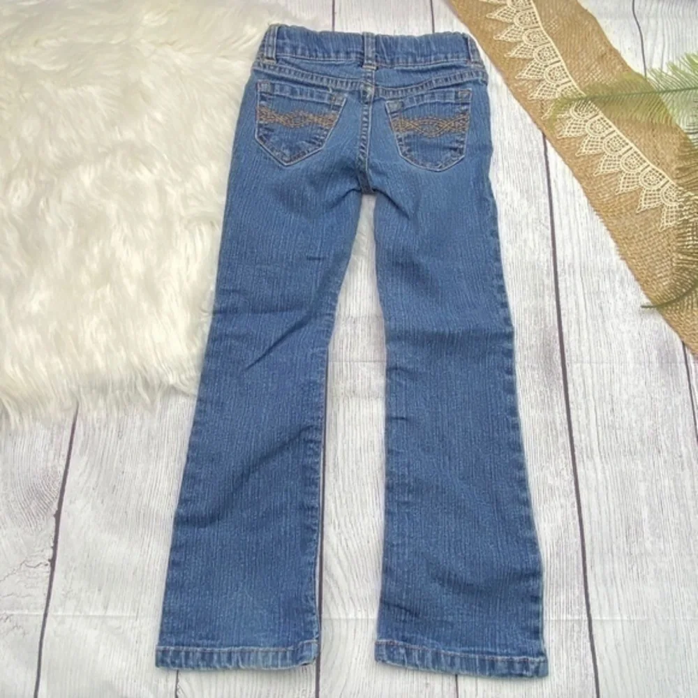 Basic Edition Girls Jeans Size 5 Bootcut Blue Denim Jeans